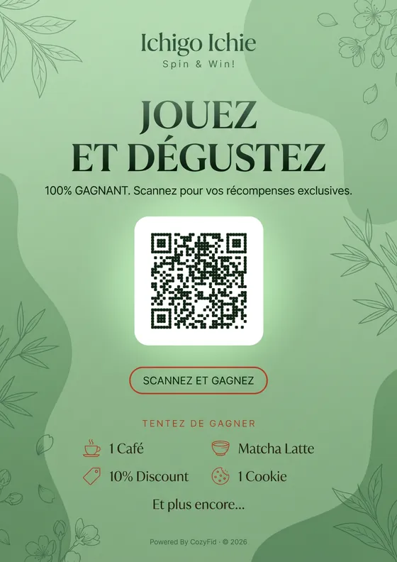 Café loyalty poster designed with CozyFid